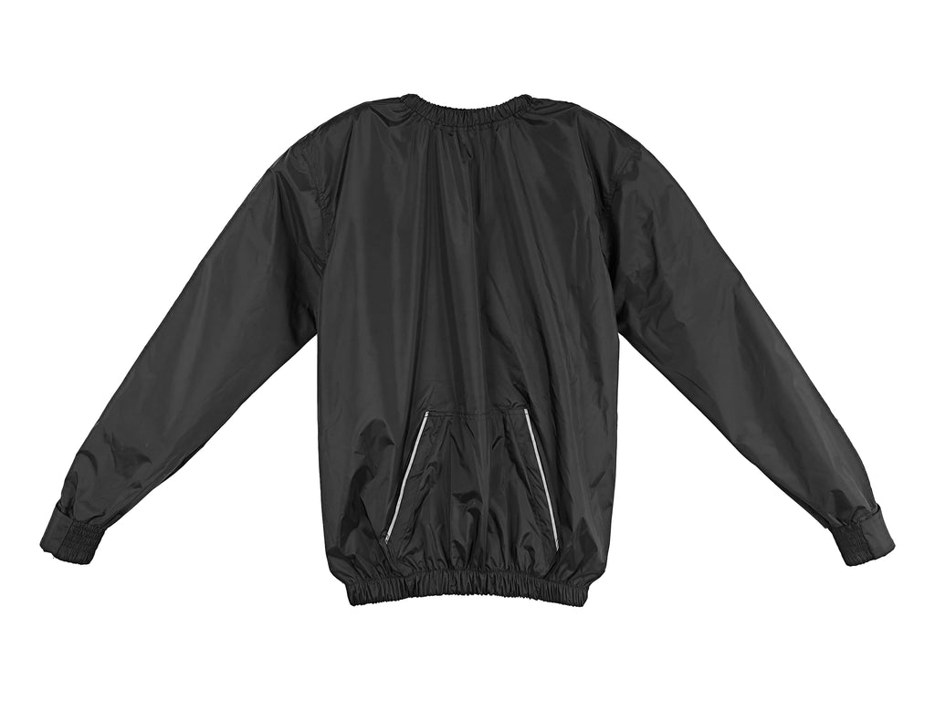 Men’s 100% Polyester Sauna Sweat Jacket - Long - Sleeve Heat - Trapping Workout Top with Pockets
