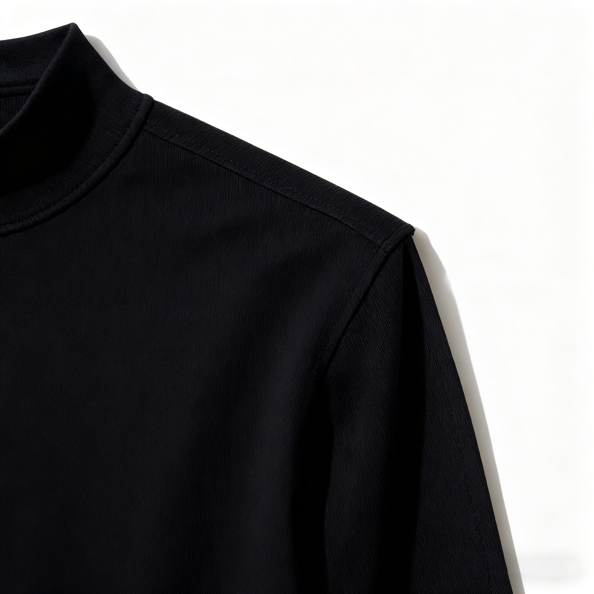 100% Cotton Mock Neck Long Sleeve Tee: Sleek Style Meets All-Day Comfort