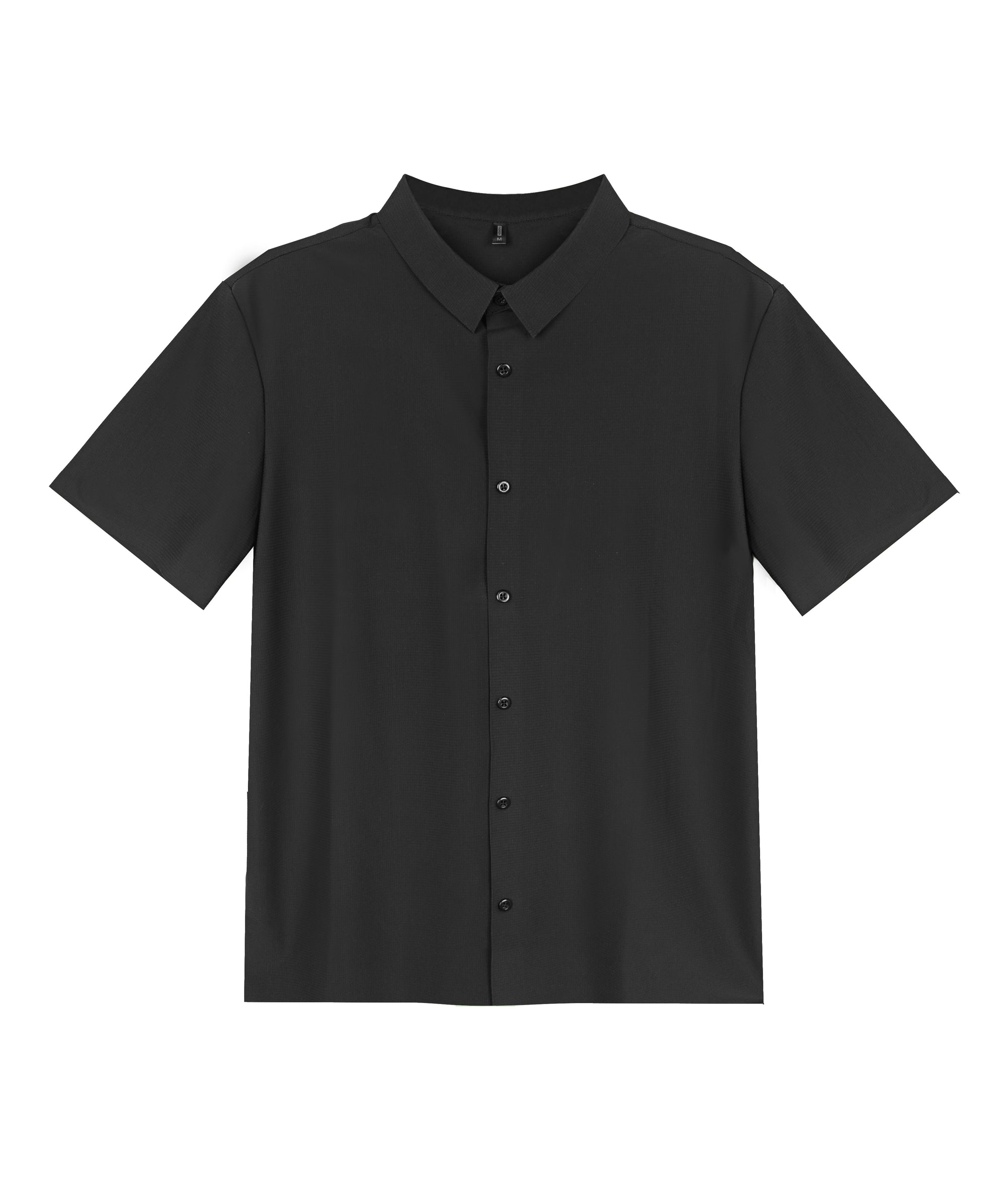 Men's Regular Fit 77% Nylon 23% Spandex Short Sleeve Button - Down Shirt