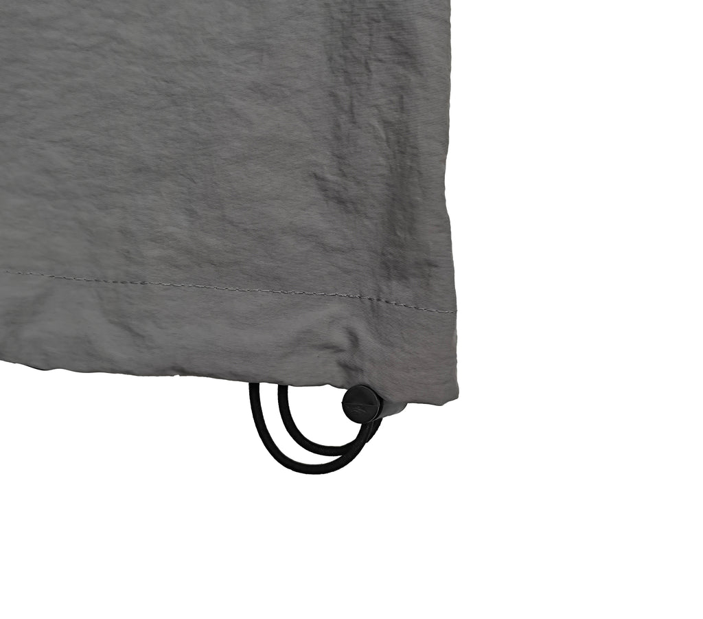 Men's Relaxed Fit 100% Nylon Short Sleeve Shirt - Button-Down Collared Casual Top with Zip Pockets