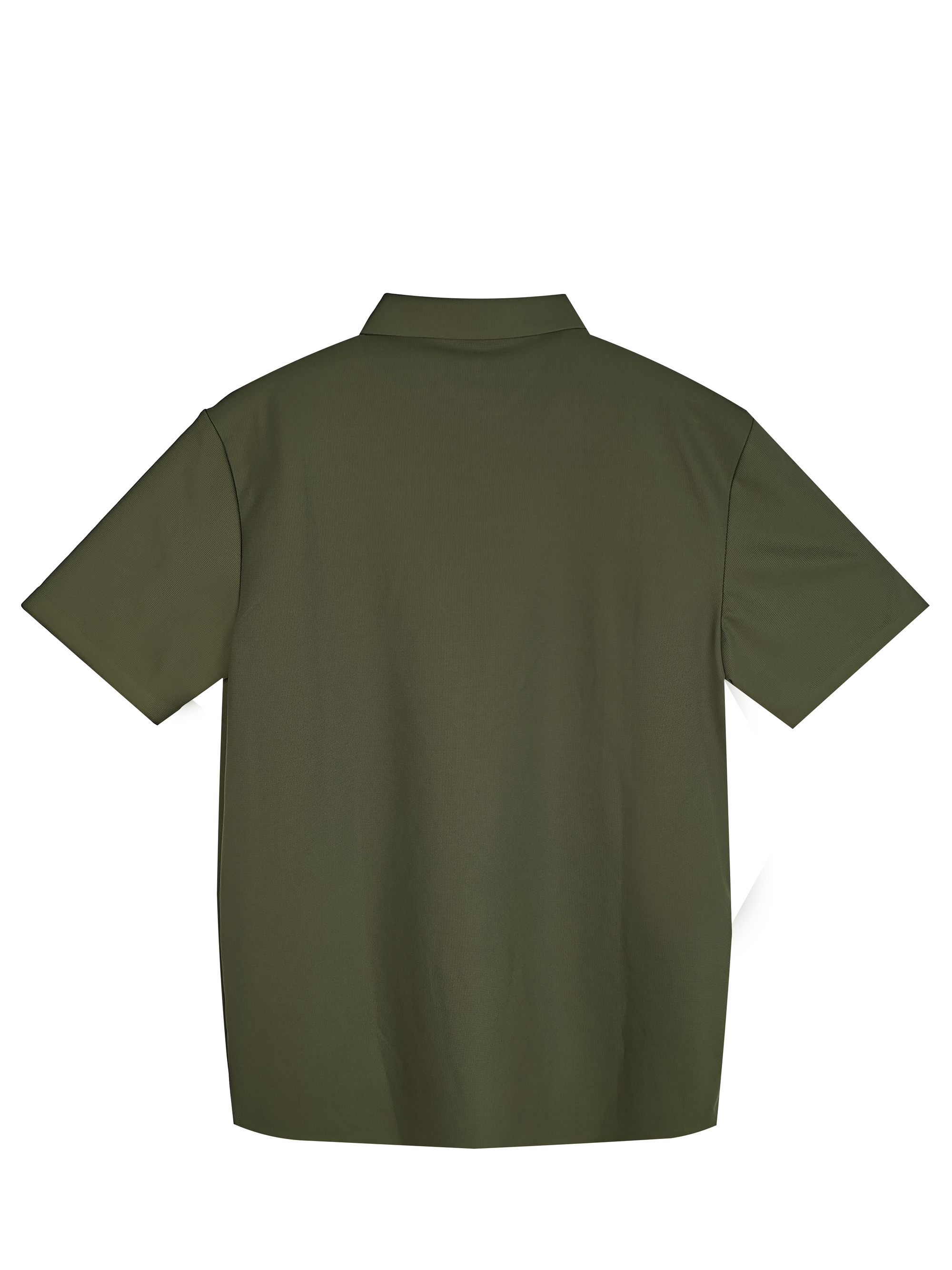 Men's Performance Polo Shirt - 88% Polyester 12% Spandex Quick-Dry Casual Golf Top (Olive Green)