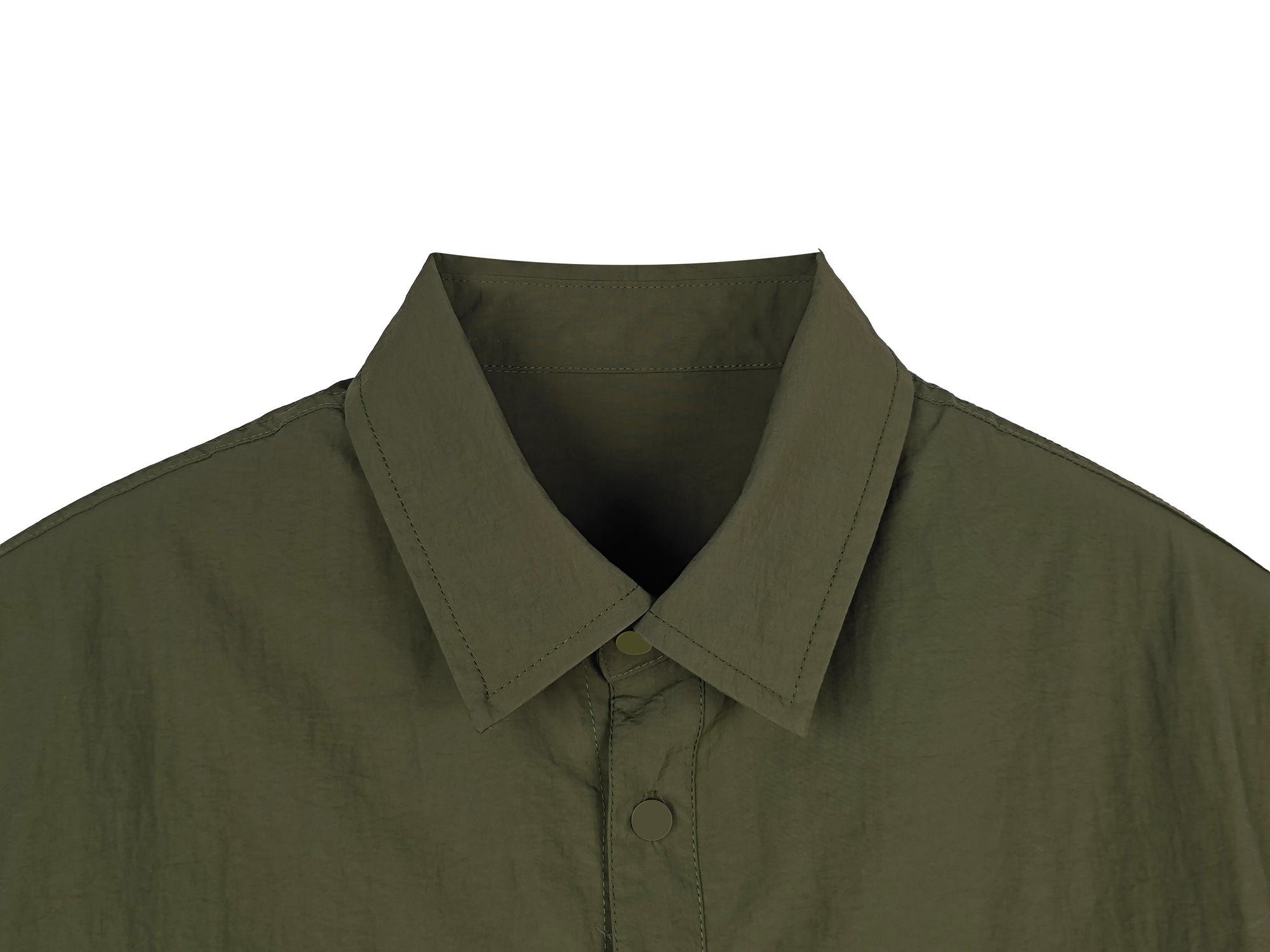 Men's Relaxed Fit 100% Nylon Utility Shirt - Short Sleeve Collared Casual Top with Multi-Functional Chest Pockets